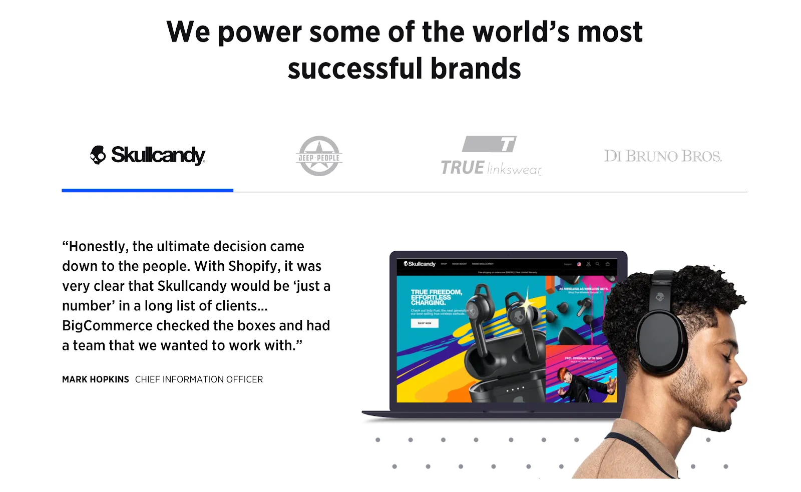 BigCommerce customer quotes from Shopify switchers