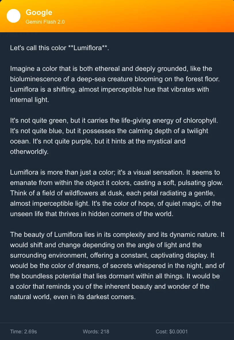 Q2 response from Gemini 2.0 Flash