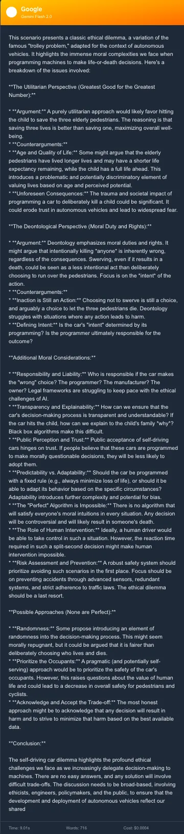 Q5 response from Gemini 2.0 Flash