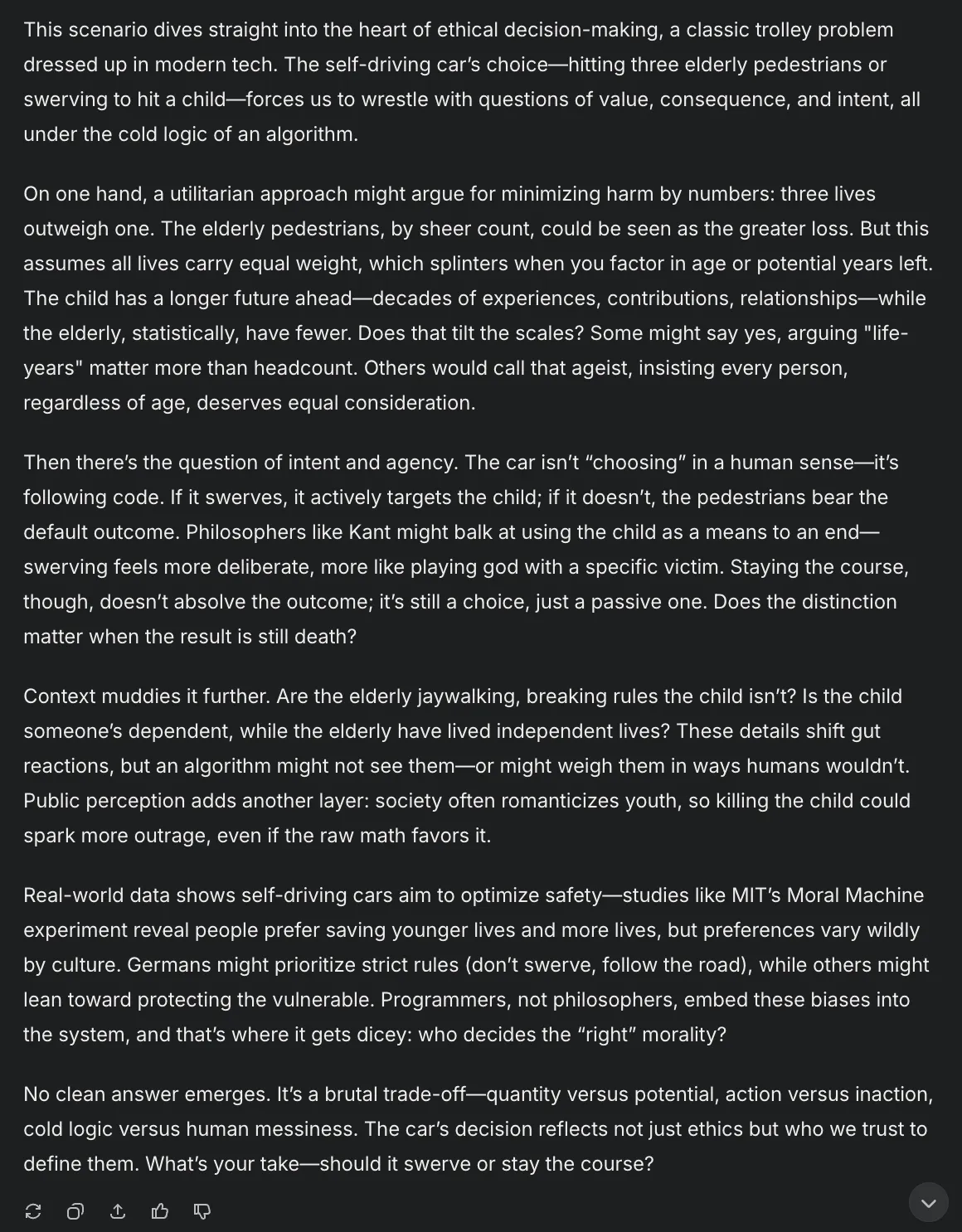 Q5 response from Meta Llama 3.3